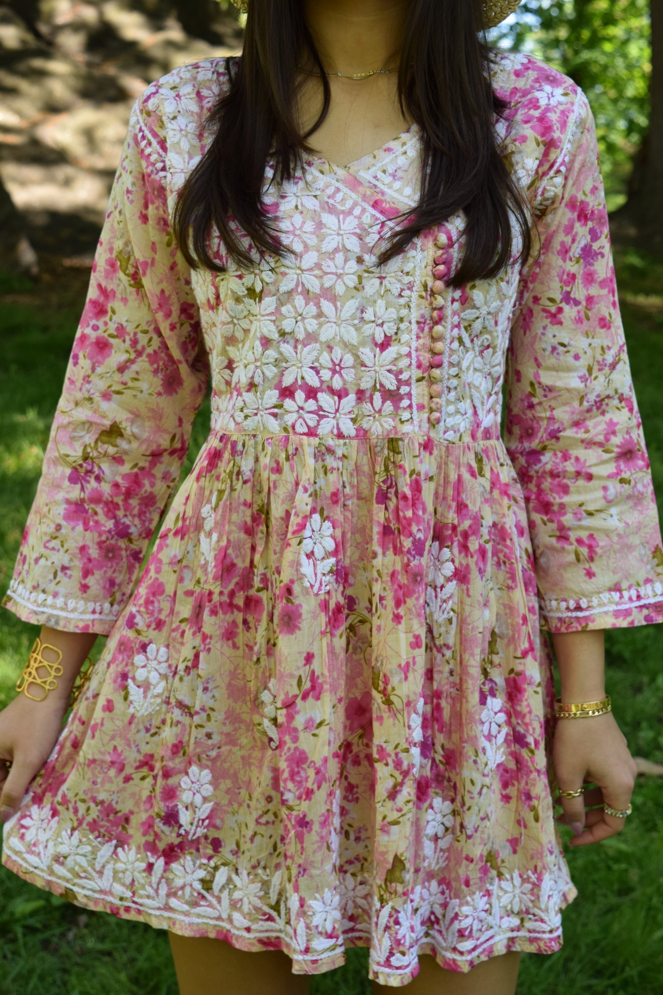 Printed Chikankari Mini