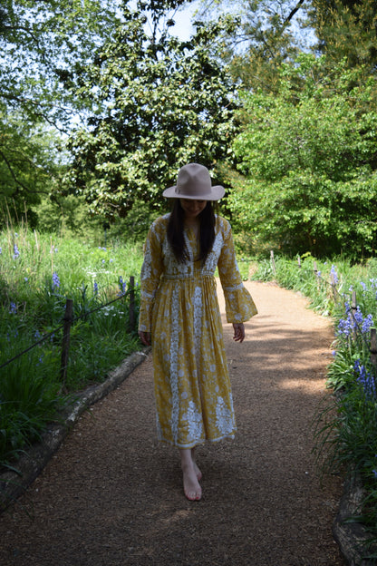 Printed Chikankari Midi