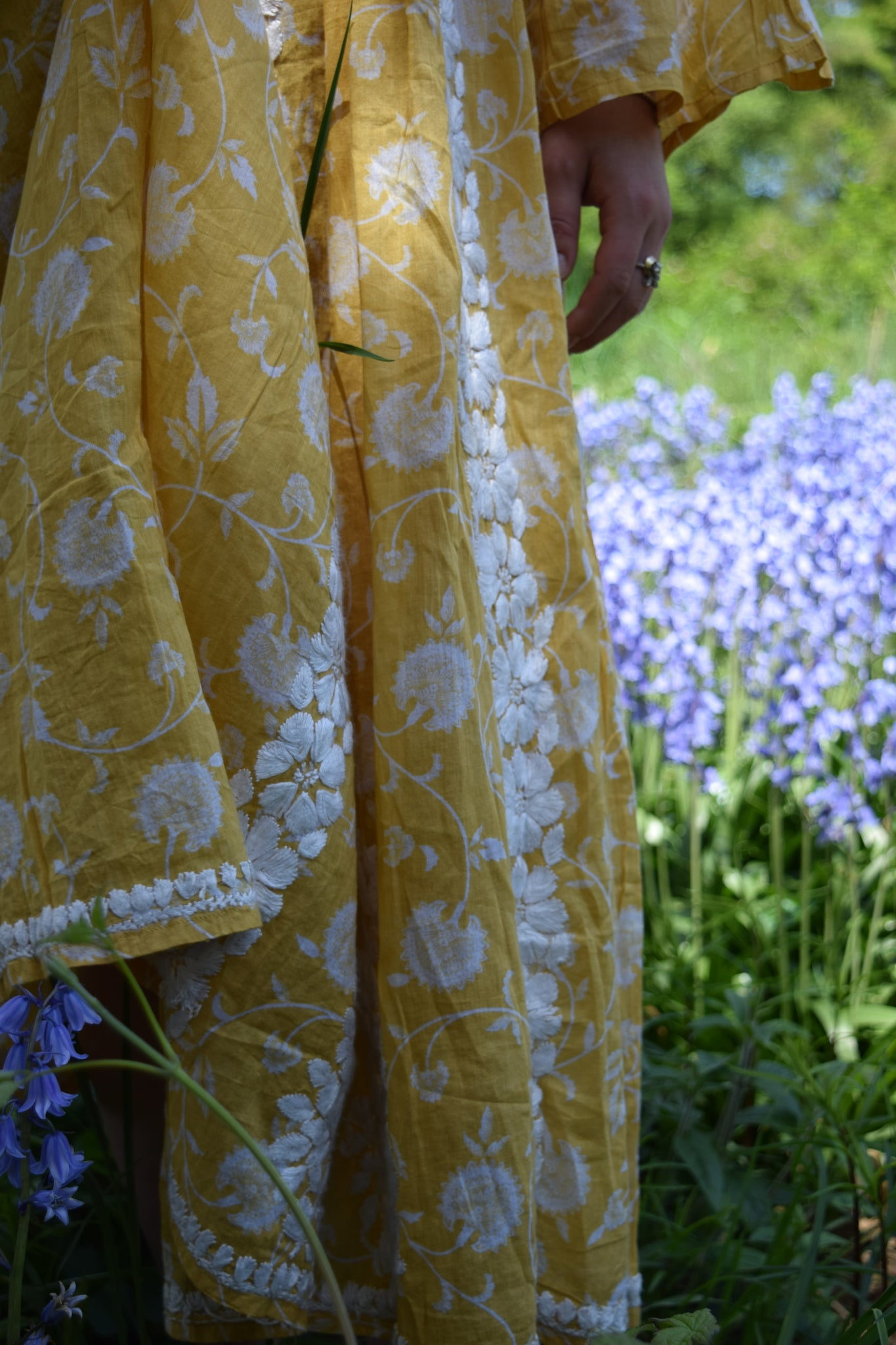 Printed Chikankari Midi