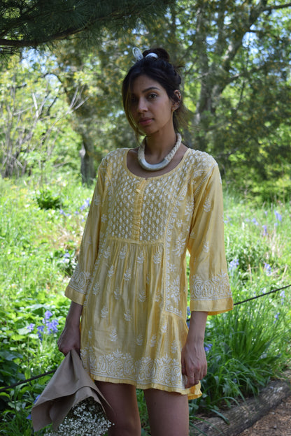 Silk Chikankari Mini