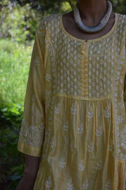 Silk Chikankari Mini